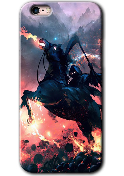 Apple iPhone 6s Plus Kılıf Hd Desen Baskılı Arka Kapak + Kırılmaz Cam - Bloodhorne