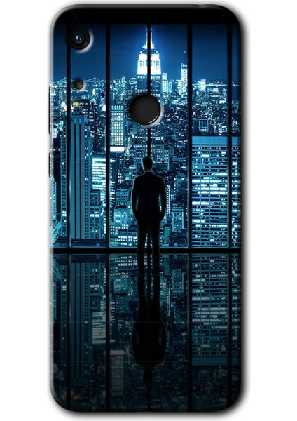 Huawei Y6S Kılıf Hd Desen Baskılı Arka Kapak + Esnek Nano Cam - Şehir Manzarası