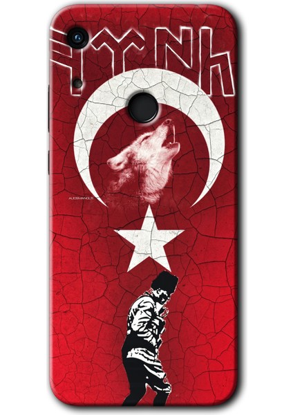 Huawei Y6S 2019 Kılıf Hd Desen Baskılı Arka Kapak + Esnek Nano Cam - Bozkurt Atam