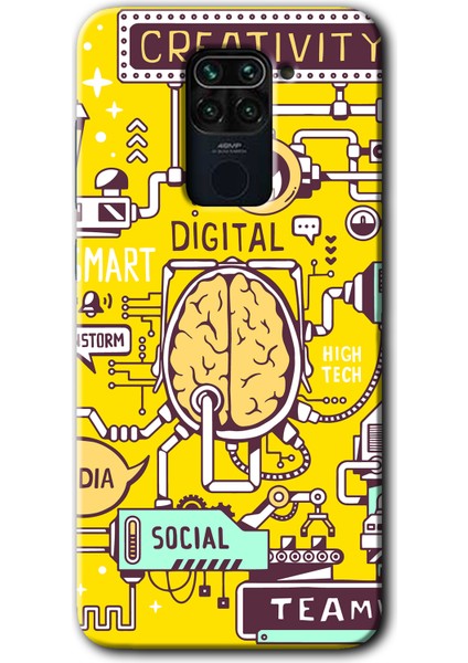 Redmi Note 9 Kılıf Hd Desen Baskılı Arka Kapak + Kırılmaz Cam - Smart 2