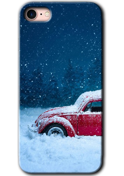 Apple iPhone 7 Kılıf Hd Desen Baskılı Arka Kapak - Karlı Vosvos