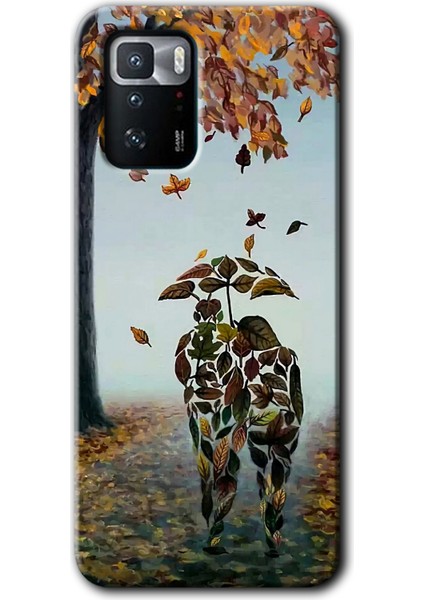 Poco X3 Gt Kılıf Hd Desen Baskılı Arka Kapak + Kırılmaz Cam - Doğadan Aşk