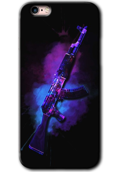 iPhone 6s Kılıf Hd Desen Baskılı Arka Kapak + Kırılmaz Cam - Ak