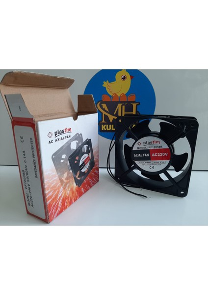 Plastim 120X120X38MM 220VAC Bilezikli Aksiyel Fan