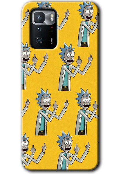 Poco X3 Gt Kılıf Hd Desen Baskılı Arka Kapak + Kırılmaz Cam - Rick Felsefesi