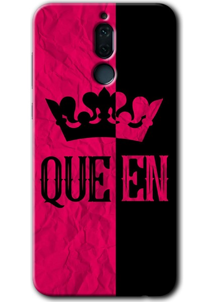 Huawei Mate 10 Lite Kılıf Hd Desen Baskılı Arka Kapak + Esnek Nano Cam - Queen