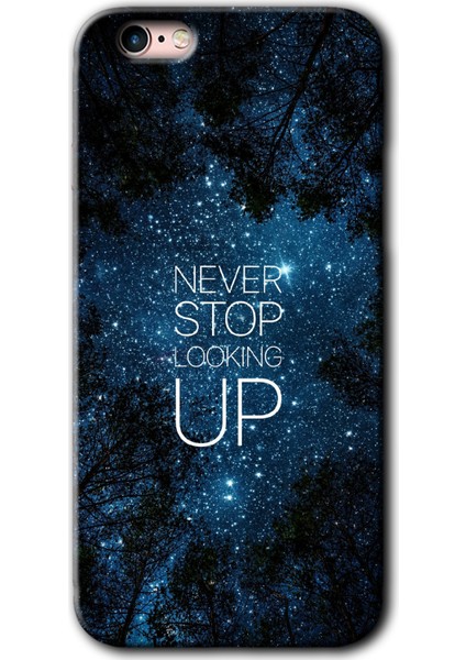 Apple iPhone 6s Kılıf Hd Desen Baskılı Arka Kapak + Kırılmaz Cam - Stars Wallpaper