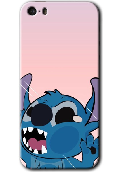 Apple iPhone 5 Kılıf Hd Desen Baskılı Arka Kapak - Stitch