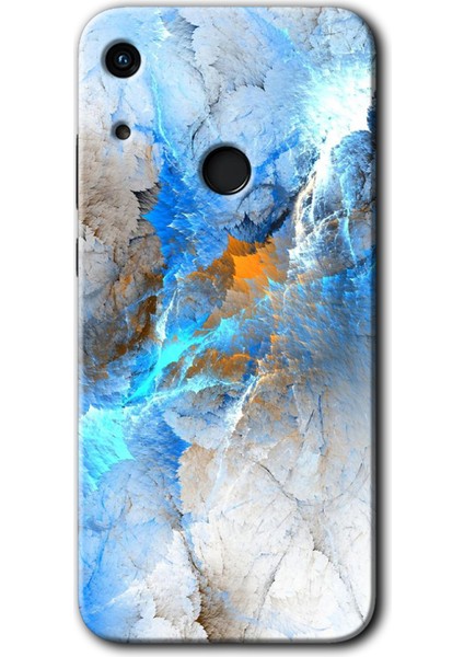 Huawei Y6S Kılıf Hd Desen Baskılı Arka Kapak - Mavi Buzul