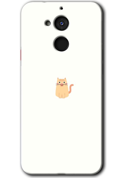 General Mobile Gm 8 Kılıf Hd Desen Baskılı Arka Kapak + Esnek Nano Cam - Cat Minimalism