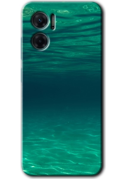 Xiaomi Redmi 10 5g Kılıf Hd Desen Baskılı Arka Kapak + Esnek Nano Cam - Derin Deniz
