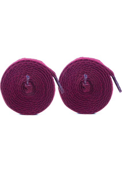 Spor Ayakkabı Bağcığı 120 cm Yassı Örgü Bağcık Bot Spor Bağcık 1 Çift ( Bordo )