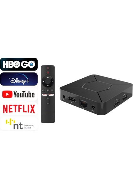 4K Android TV Pro Box / Sesli Komut & Google Asistan Prime Android TV Box & Akılı Smart Kutu