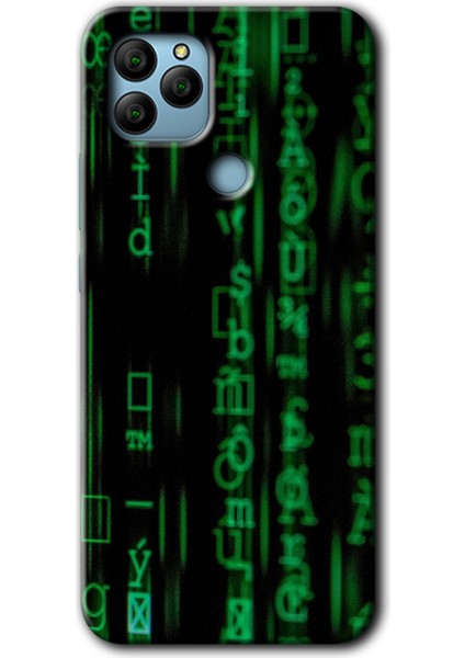 General Mobile Gm 21 Kılıf Hd Desen Baskılı Arka Kapak + Esnek Nano Cam - Matrix