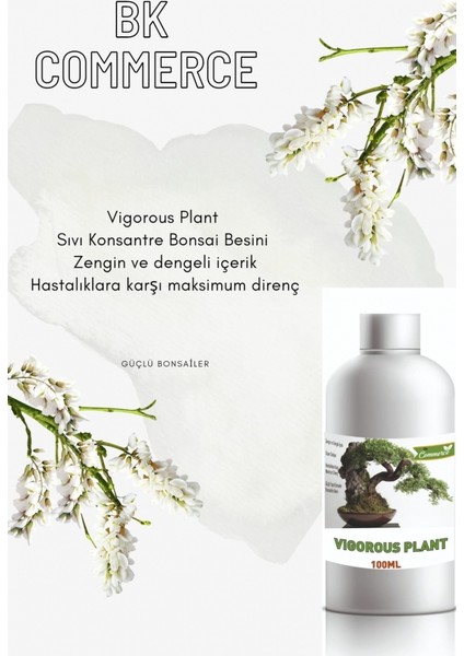 Vigorous Plant Bonsai Besini Vitamini - Konsantre Sıvı Bitki Besini 100 ml