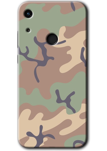 Huawei Y6S 2019 Kılıf Hd Desen Baskılı Arka Kapak + Esnek Nano Cam - Kamuflaj 29