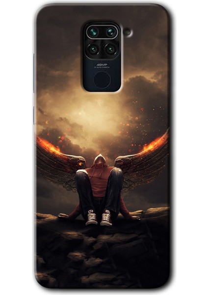 Redmi Note 9 Kılıf Hd Desen Baskılı Arka Kapak - Wings Of Power