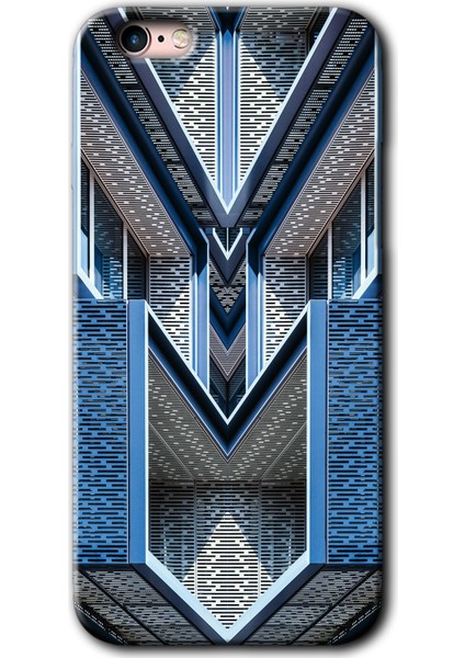 iPhone 6s Kılıf Hd Desen Baskılı Arka Kapak + Kırılmaz Cam - Retro Building