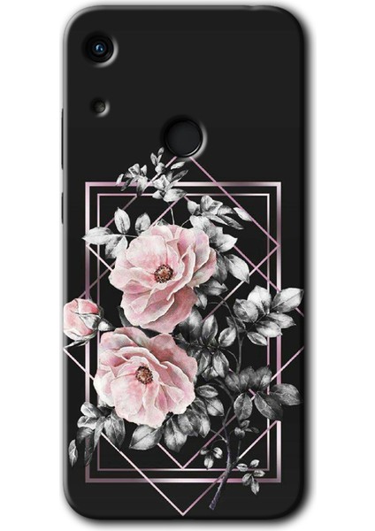 Huawei Y6S 2019 Kılıf Hd Desen Baskılı Arka Kapak + Kırılmaz Cam - Retro Çiçek 1