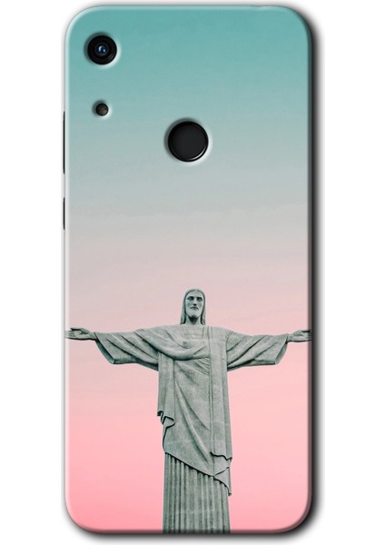 Huawei Y6S 2019 Kılıf Hd Desen Baskılı Arka Kapak + Kırılmaz Cam - Rio