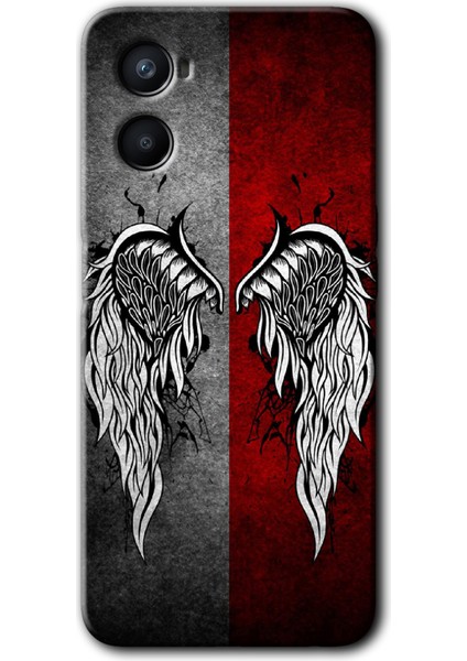 Oppo Reno 3 Kılıf Hd Desen Baskılı Arka Kapak + Kırılmaz Cam - Lucifer