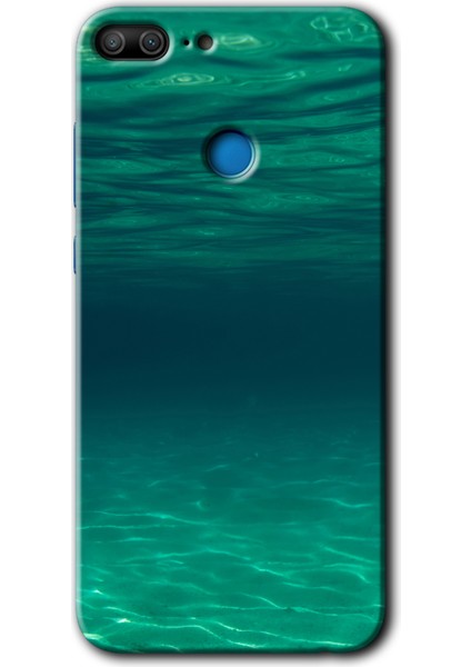 Honor 9 Lite Kılıf Hd Desen Baskılı Arka Kapak + Kırılmaz Cam - Derin Deniz