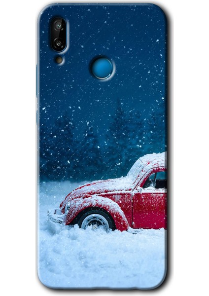 Huawei P20 Lite Kılıf Hd Desen Baskılı Arka Kapak - Karlı Vosvos