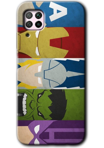 Huawei P40 Lite Kılıf Hd Desen Baskılı Arka Kapak - Avengers-1