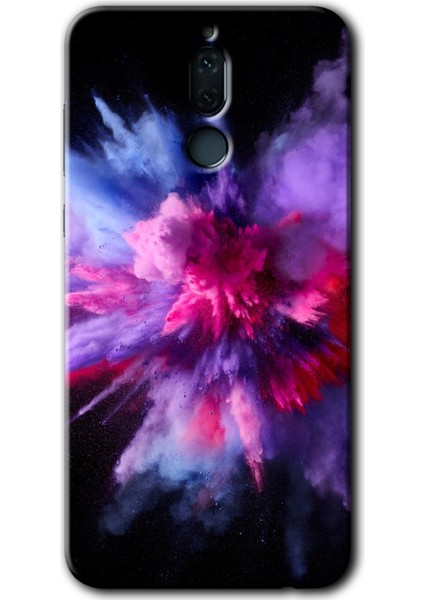 Huawei Mate 10 Lite Kılıf Hd Desen Baskılı Arka Kapak - Color Splash Purple