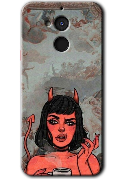 General Mobile Gm 8 Kılıf Hd Desen Baskılı Arka Kapak - Devil Girl