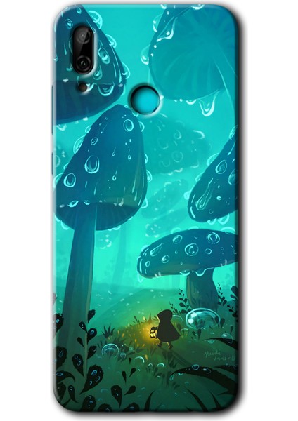 Huawei P Smart 2019 Kılıf Hd Desen Baskılı Arka Kapak - Silhoutte Dropss
