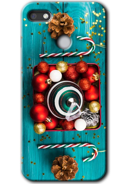 General Mobile Gm 8 Go Kılıf Hd Desen Baskılı Arka Kapak + Kırılmaz Cam - Christmas