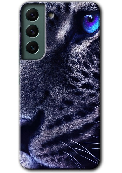 Galaxy S22 Kılıf Hd Desen Baskılı Arka Kapak + Kırılmaz Cam - Kaplan