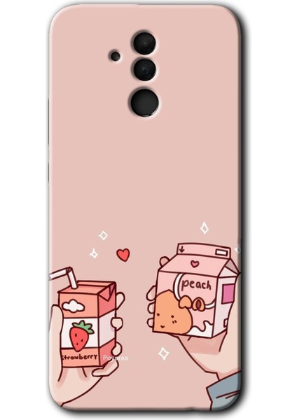 Huawei Mate 20 Lite Kılıf Hd Desen Baskılı Arka Kapak - Meyveli Süt