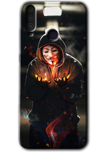 General Mobile Gm 10 Kılıf Hd Desen Baskılı Arka Kapak + Kırılmaz Cam - V For Fire