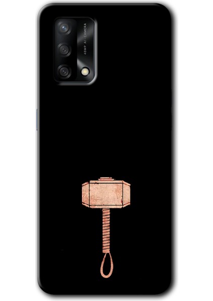 Oppo A74 Kılıf Hd Desen Baskılı Arka Kapak + Kırılmaz Cam - Thor Çekiç