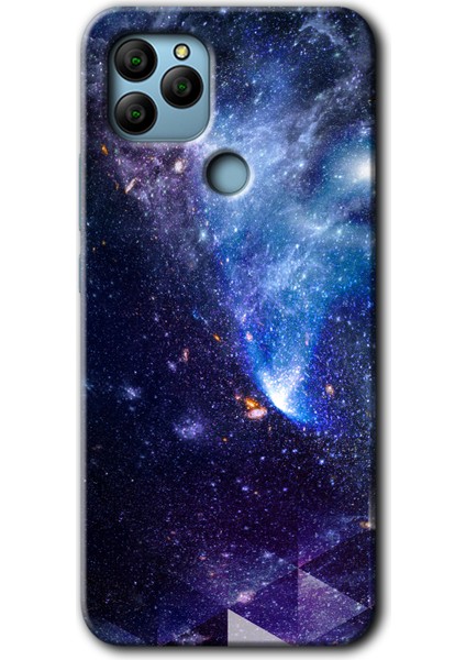General Mobile Gm 21 Kılıf Hd Desen Baskılı Arka Kapak + Kırılmaz Cam - Galaksi