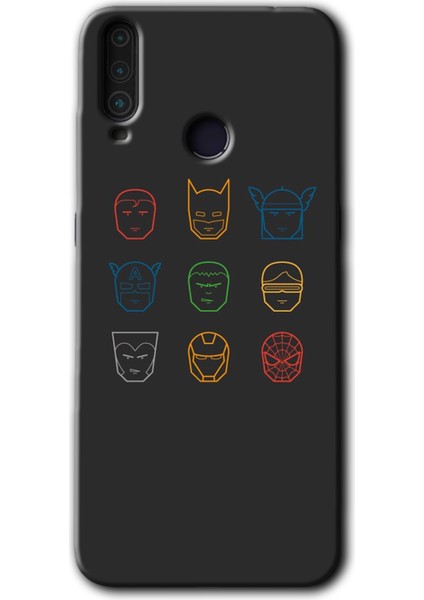 General Mobile Gm 10 Kılıf Hd Desen Baskılı Arka Kapak + Kırılmaz Cam - Avengers Minimalism