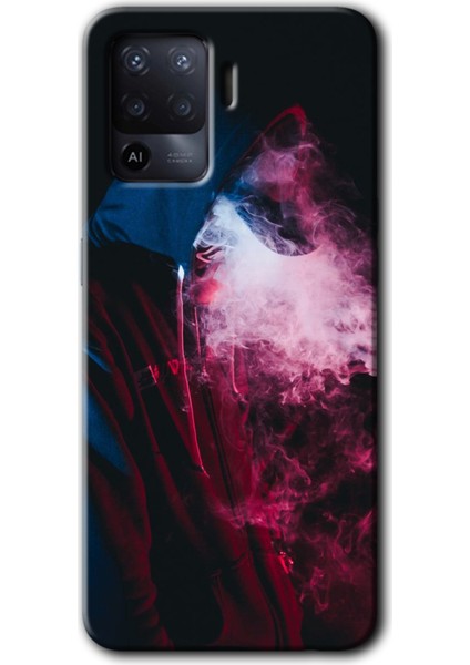 Oppo Reno 5 Lite Kılıf Hd Desen Baskılı Arka Kapak - Smoke-Man