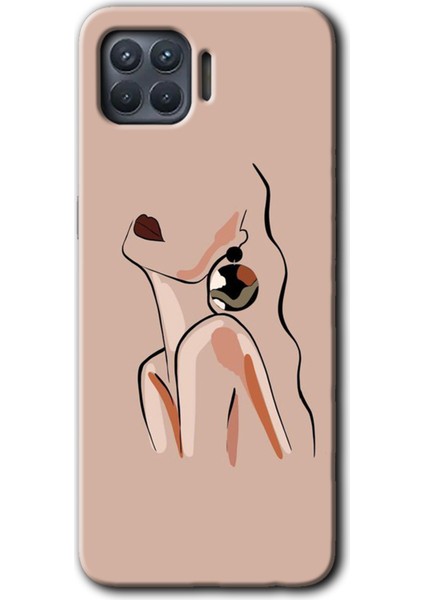 Oppo Reno 4 Lite Kılıf Hd Desen Baskılı Arka Kapak - Çizim Silüet