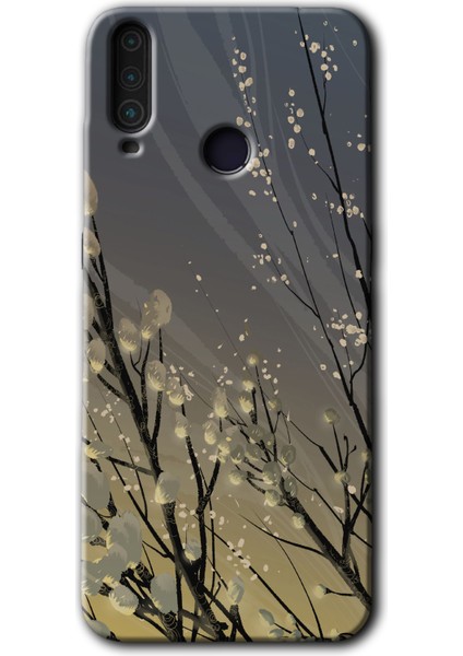 General Mobile Gm 10 Kılıf Hd Desen Baskılı Arka Kapak + Kırılmaz Cam - Branches Flowers