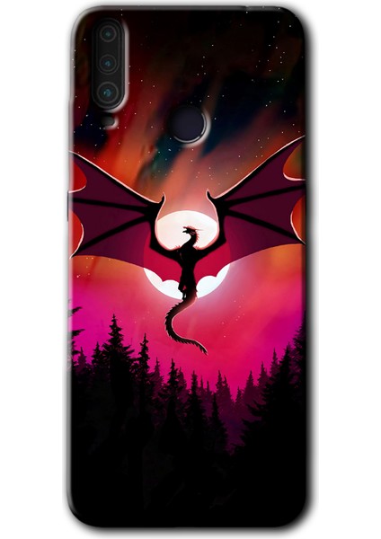 General Mobile Gm 10 Kılıf Hd Desen Baskılı Arka Kapak + Kırılmaz Cam - Dragon Night