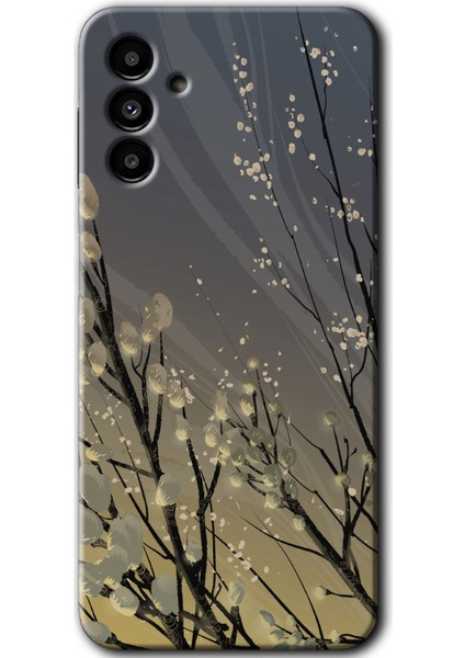 Galaxy A13 5g Kılıf Hd Desen Baskılı Arka Kapak + Kırılmaz Cam - Branches Flowers