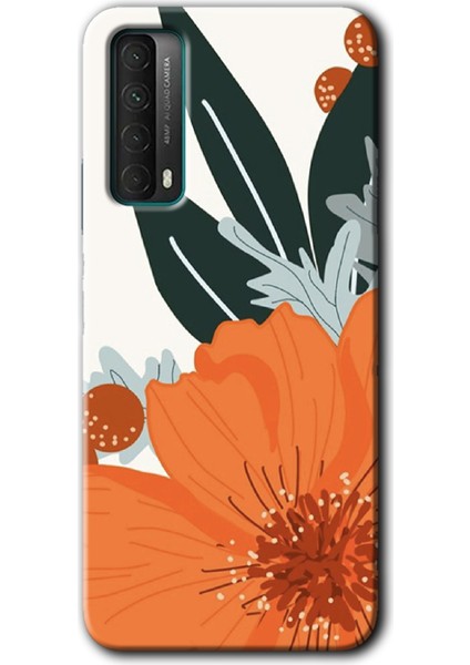 Huawei P Smart 2021 Kılıf Hd Desen Baskılı Arka Kapak - Portakal Çiçeği