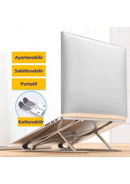 Ayarlanabilir Dizüstü Destek Tabanı Tamamen Katlanabilir Taşınabilir Laptop Yükseltici (3791)