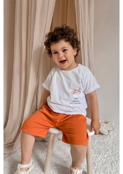 Unisex Oversize Yazlık Şortlu Basic Takım