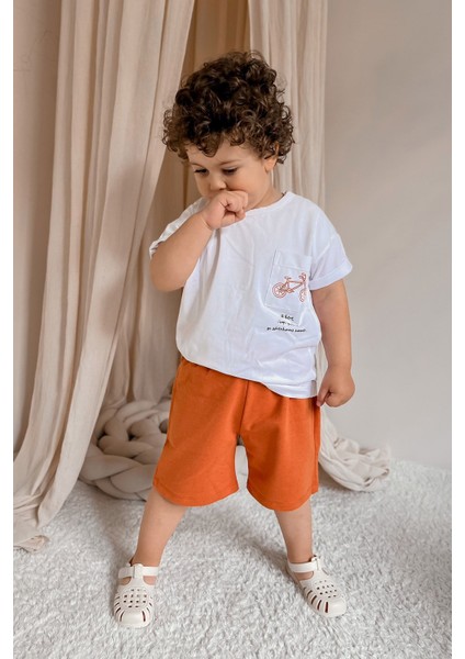Unisex Oversize Yazlık Şortlu Basic Takım