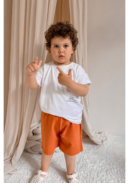Unisex Oversize Yazlık Şortlu Basic Takım