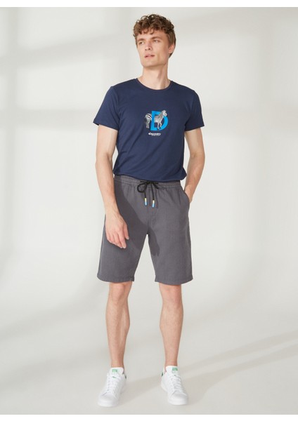 Düz Antrasit Erkek T-Shirt E-Hunter