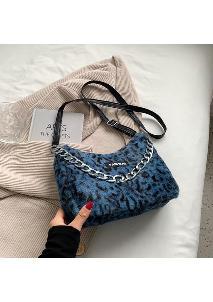 Kadın Pelüş Çanta Zincir Koltuk Altı Çantası (Yurt Dışından)